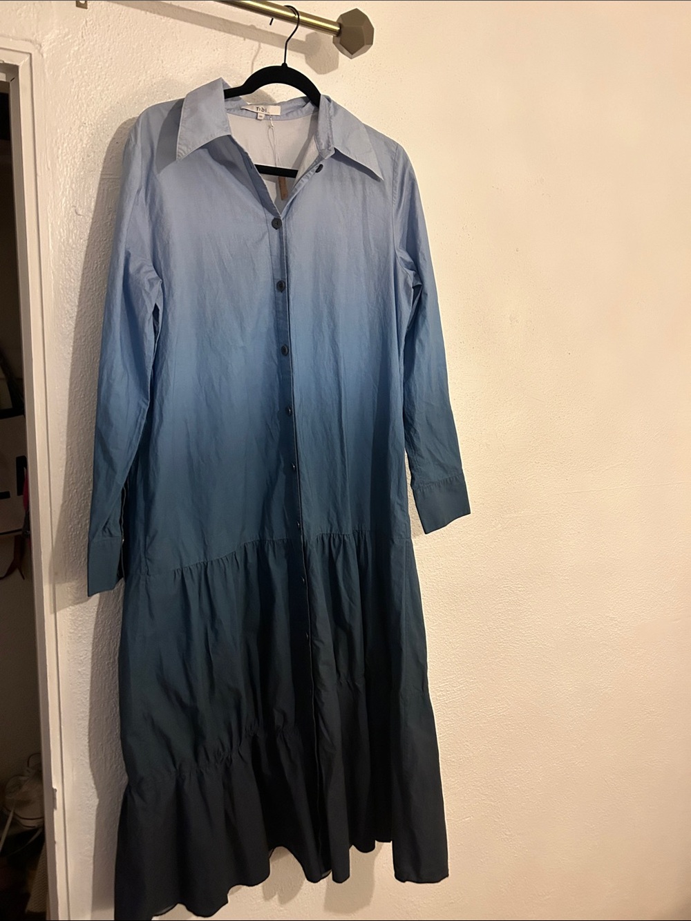 Tibi Button-Down Maxi Dress